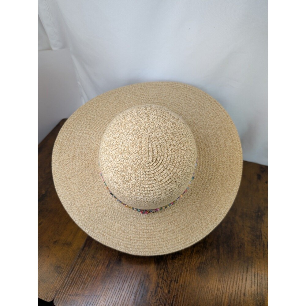 Jacobson Hat Wide Brim Straw Sun Hat One Size Fits All Western Boho Chic Summer - Picture 3 of 10